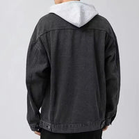 Tempe Hooded Denim Jacket in Charcoal