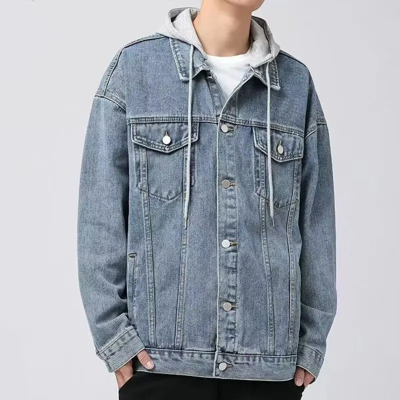 Tempe Hooded Denim Jacket in Classic Denim