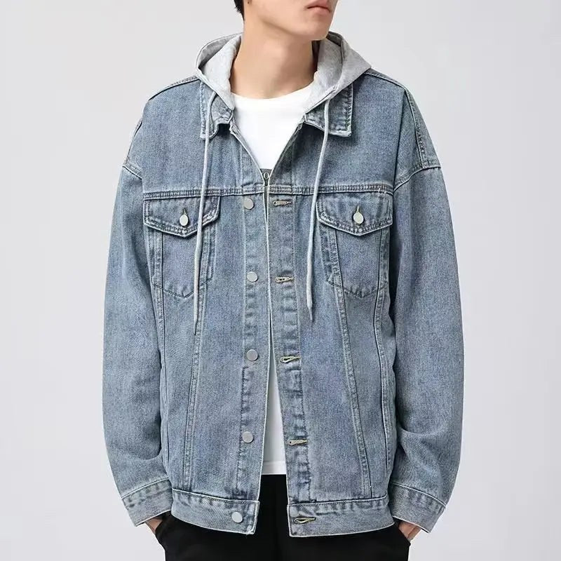Tempe Hooded Denim Jacket in Classic Denim