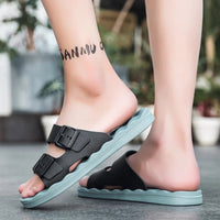 Tempe Soft Slide Sandal in Ocean Blue