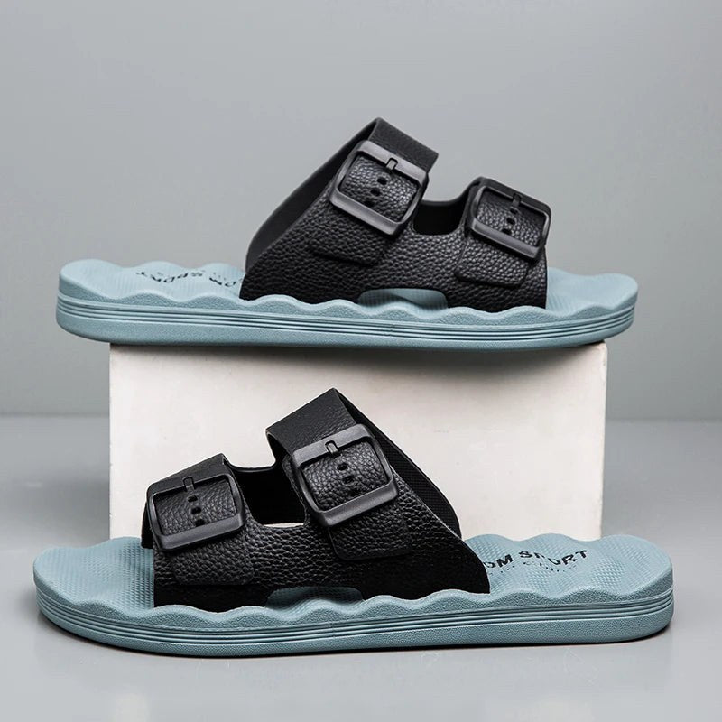 Tempe Soft Slide Sandal in Ocean Blue