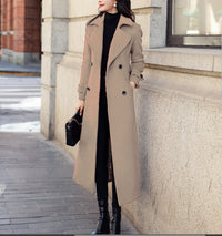 Teodora Elegant Trench Coat in Khaki