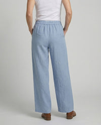 Teodora Linen Blend Trousers with Side Pockets and Pockets