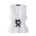 Teodora Top with Sleeveless and Elastic Waist