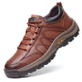 Men's Leather Lace-Up Sneakers - Low Top