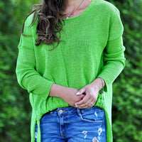 Tessa Casual Knit Sweater with Side Split