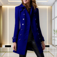 Tessa Elegant Trench Coat in Blue