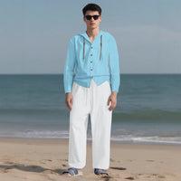 Teun Shirt with Button Front and Hood