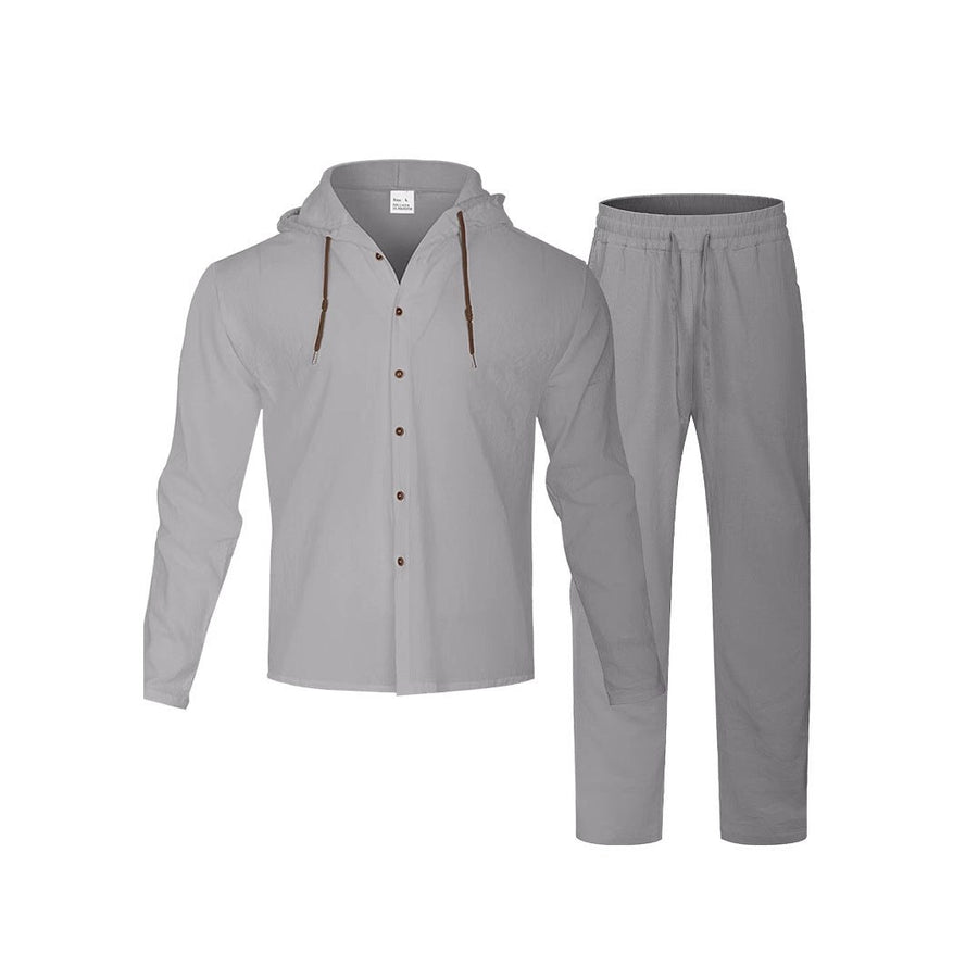 Teun Shirt with Button Front and Hood