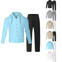 Teun Shirt with Button Front and Hood