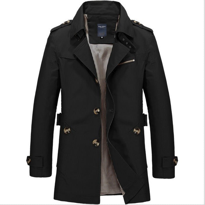 Teun Trench Coat in Black