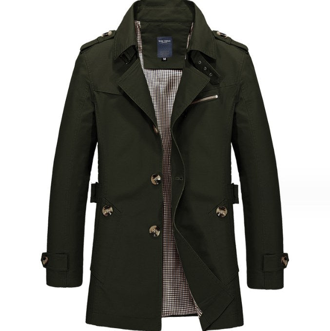 Teun Trench Coat in Green