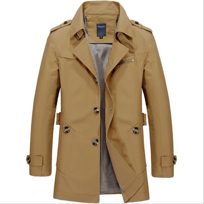 Teun Trench Coat in Khaki