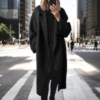 Thalassa Coat with Oversized in Black