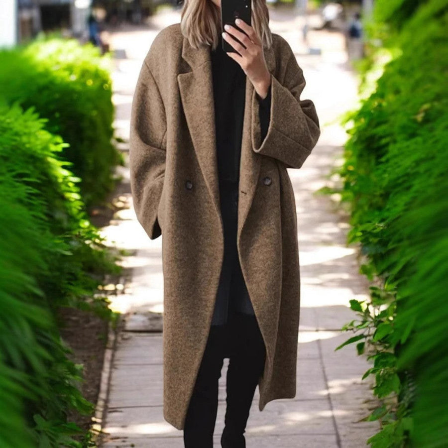 Thalassa Coat with Oversized in Brown