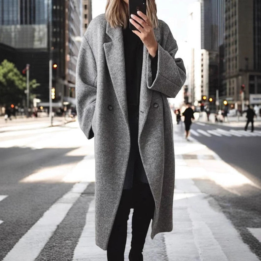 Thalassa Coat with Oversized in Grey