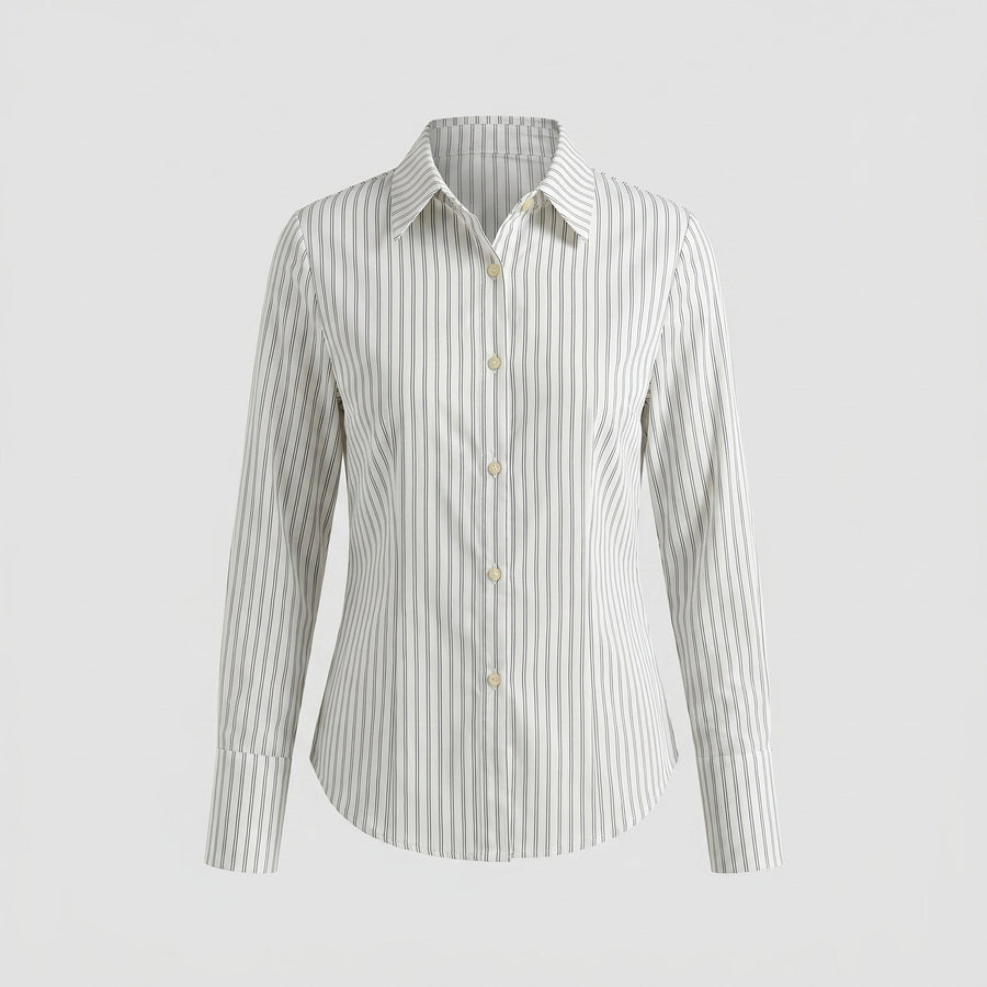 Thalassa Linen Shirt with Striped in White