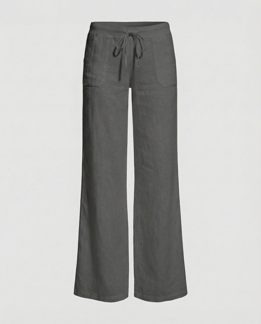 Thalassa Linen Trousers in Black