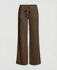 Thalassa Linen Trousers in Brown