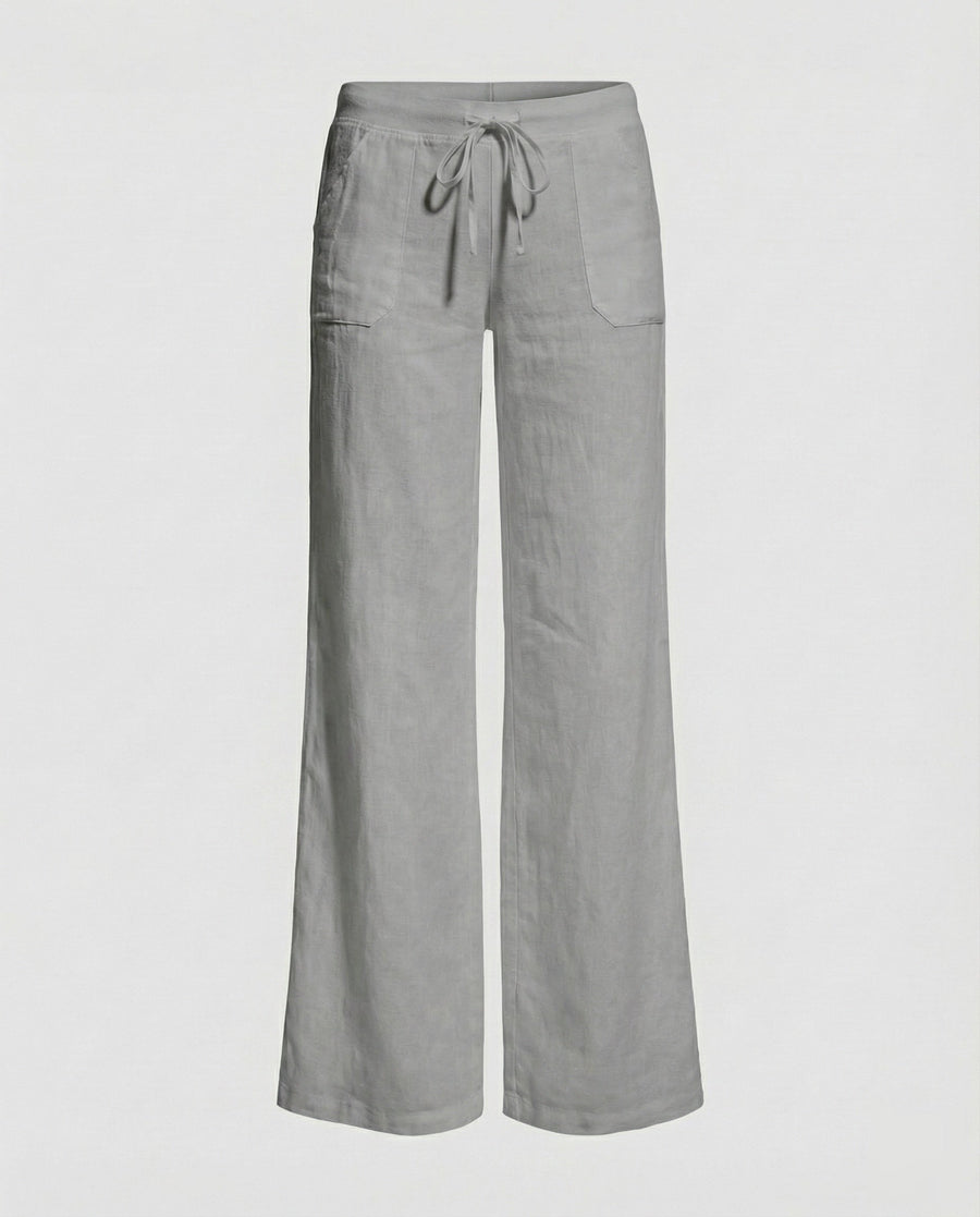 Thalassa Linen Trousers in Grey