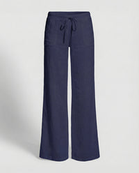 Thalassa Linen Trousers in Navy