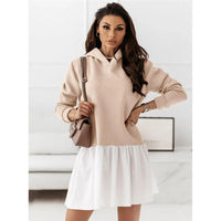 Thalia Dress with Ruffles in Khaki