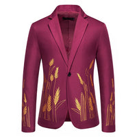 Thalia Elegant Blazer in Wine Red