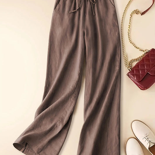 Thalveen | Women's Wide Leg Drawstring Pants