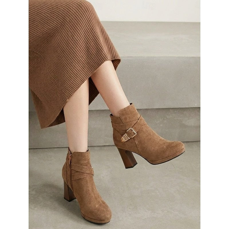 Tharvelle Women's Block Heel Ankle Boots