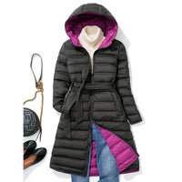 The Alessandra Duck Down Jacket in Charcoal