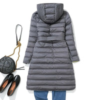 The Alessandra Duck Down Jacket in Slate Gray
