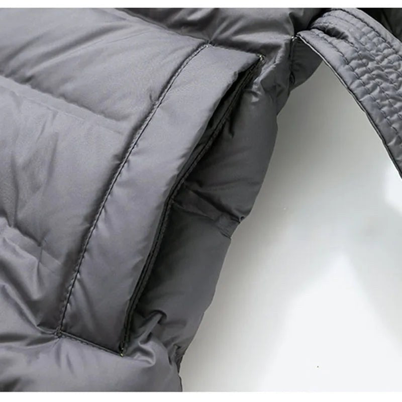 The Alessandra Duck Down Jacket in Slate Gray
