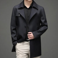 The Alessio Business Trench Coat in Charcoal