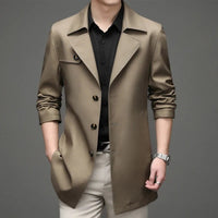The Alessio Business Trench Coat in Khaki