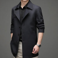 The Alessio Business Trench Coat in Slate Gray