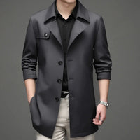 The Alessio Business Trench Coat in Slate Gray