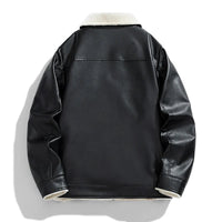 The Alessio Leather Jacket in Charcoal