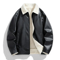 The Alessio Leather Jacket in Charcoal