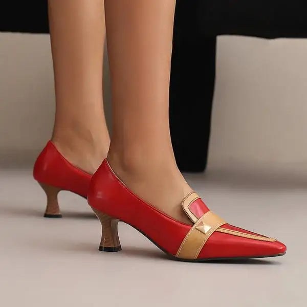 The Alicante Pumps in Ruby Red