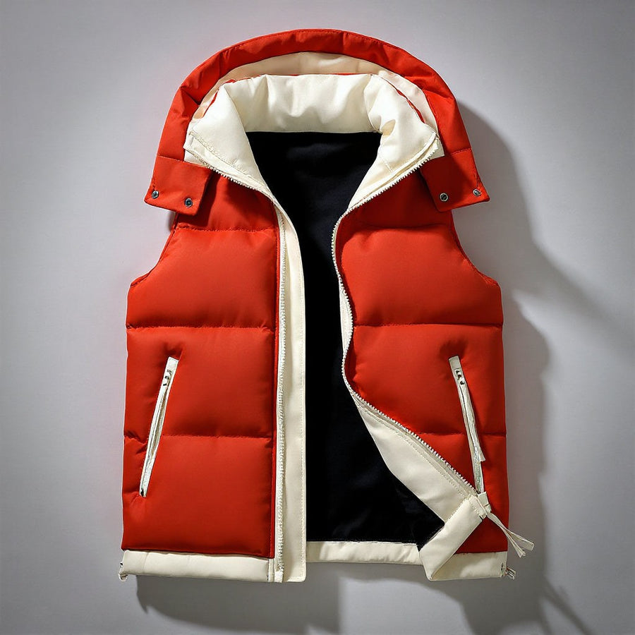 The Alpine Down Vest in Crimson