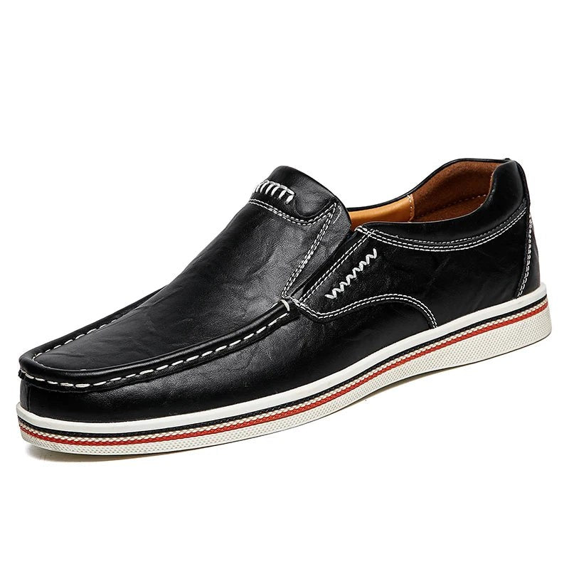 The Alta Genuine Leather Loafer in Charcoal