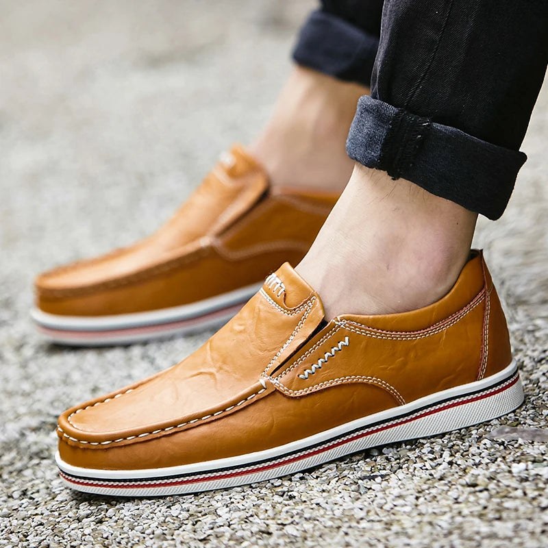 The Alta Genuine Leather Loafer in Sienna Brown