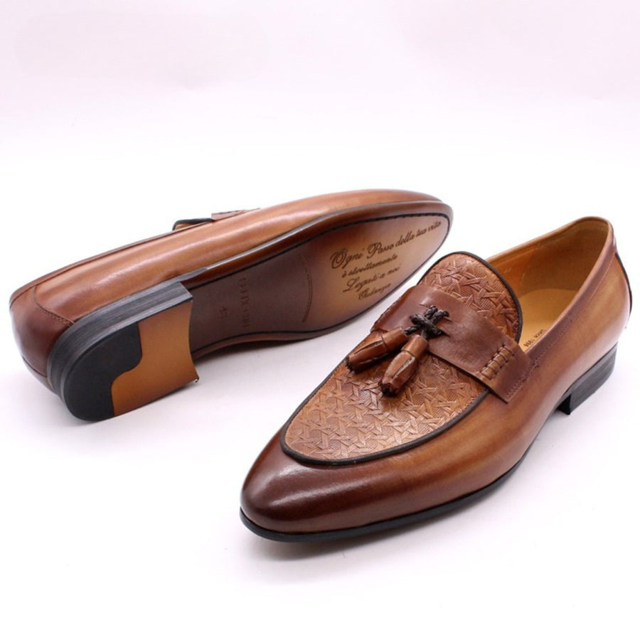 The Amalfi Tassel Loafer in Sienna Brown