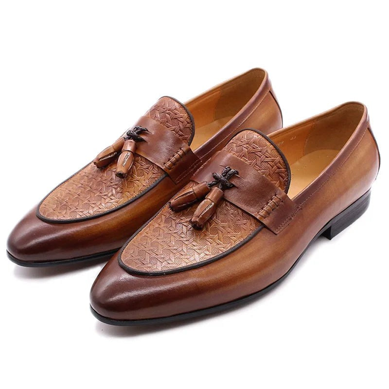 The Amalfi Tassel Loafer in Sienna Brown