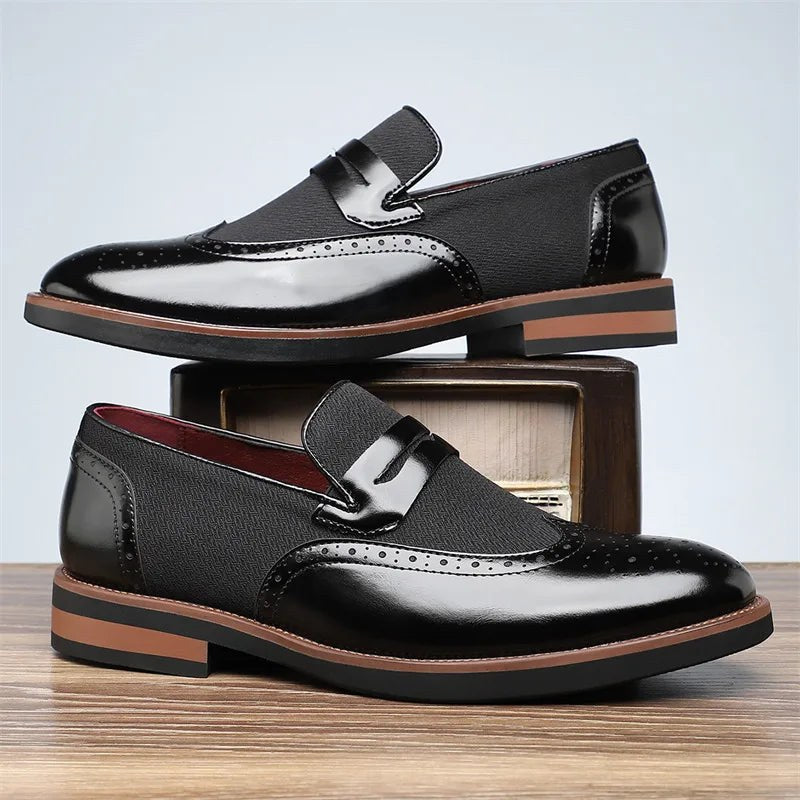 The Amalfi Wingtip Loafer in Charcoal