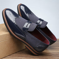 The Amalfi Wingtip Loafer in Royal Blue