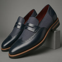 The Amalfi Wingtip Loafer in Royal Blue