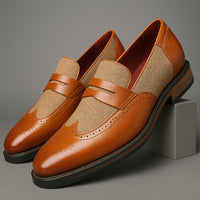 The Amalfi Wingtip Loafer in Sienna Brown