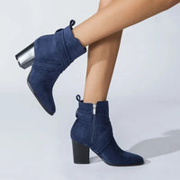 The Amara Ankle Boot in Royal Blue