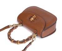 The Astor Bamboo Top-Handle Bag in Coffee